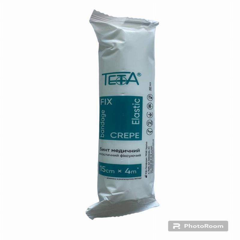 Бинт еластичний фіксуючий Teta®, 15cm x 4m